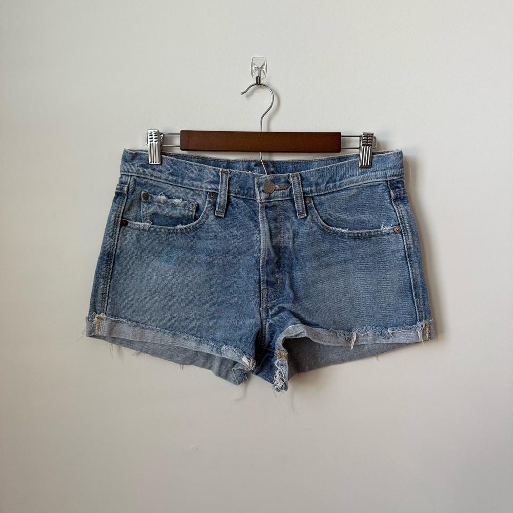 BDG by Urban Outfitters Light‎ Wash Denim Shorts Button Fly Size 27
